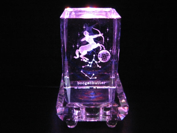 3D-Kristall-Lasergravurblock – Schütze