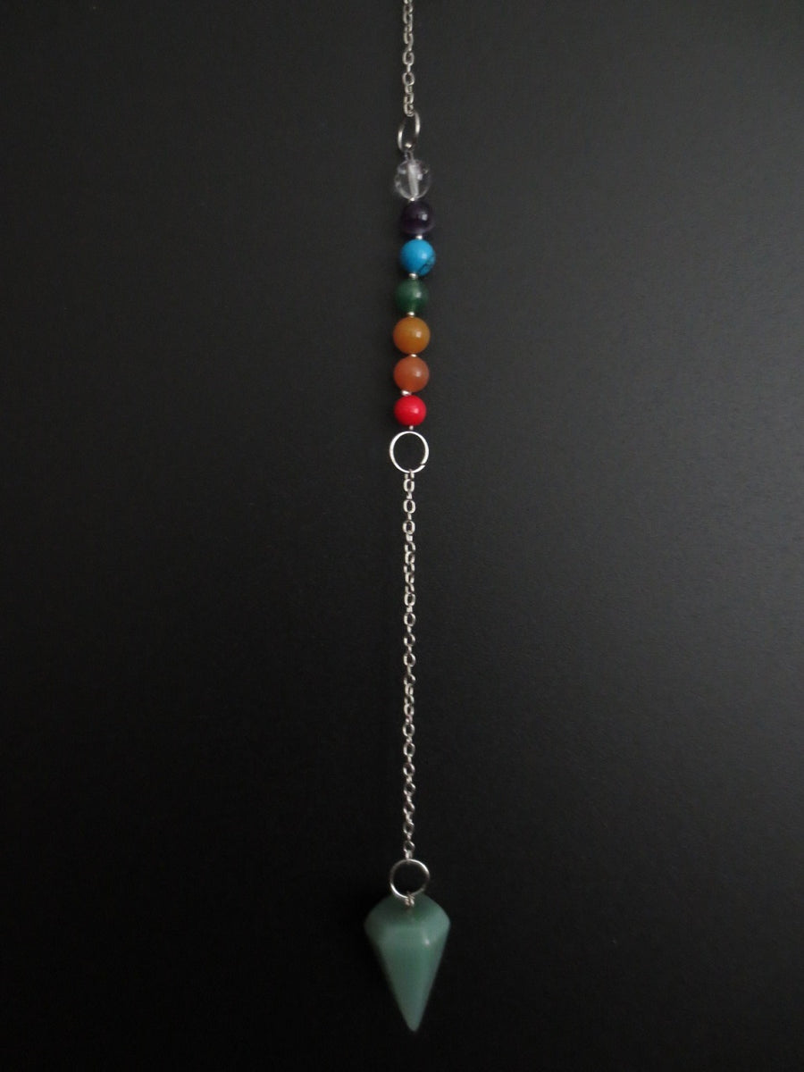 Aventurin 7 Chakra Edelstein-Pendel
