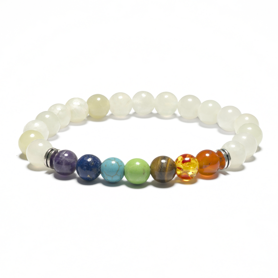 8 mm 7-Chakra-Armband ohne Box – Jade