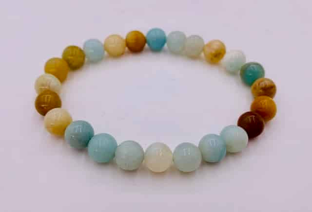 8 mm Amazonit Edelsteinarmband – Geschenkbox Inklusiv
