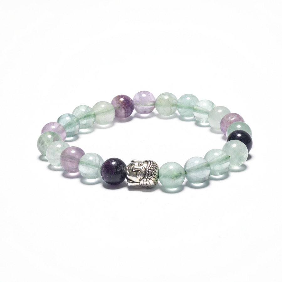 8mm Buddha Armband ohne Box - Fluorit