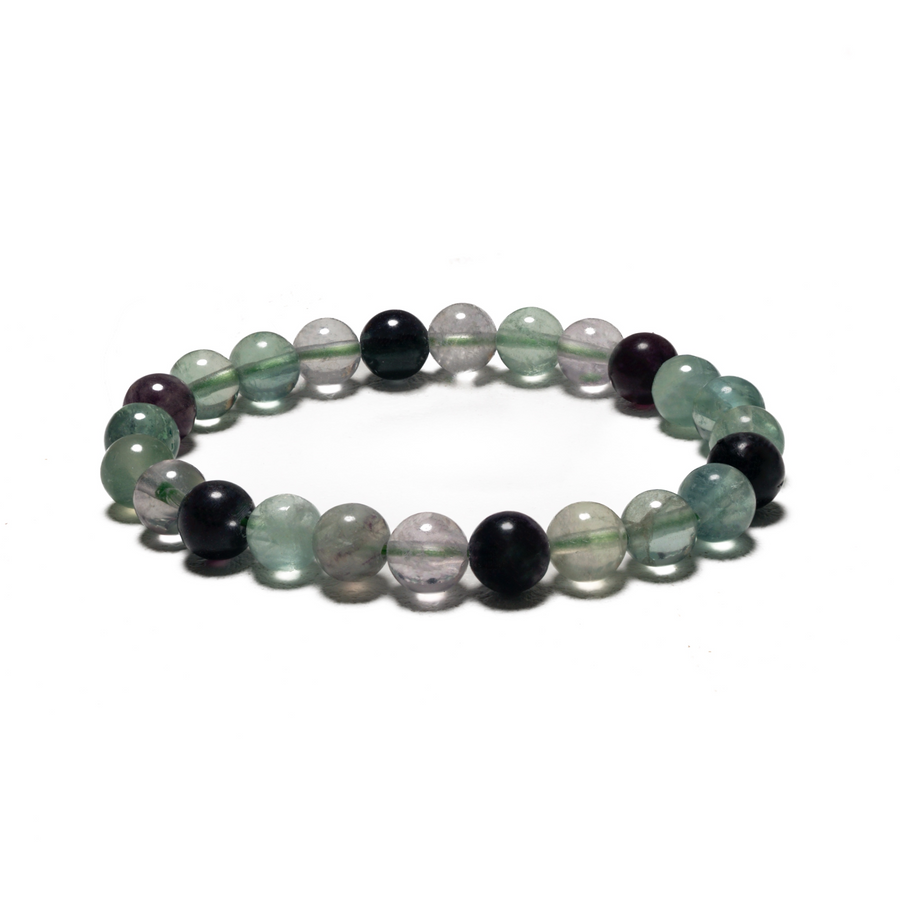 8 mm Edelstein-Armband ohne Geschenkbox – Fluorit