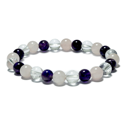 8 mm Edelstein-Armband ohne Geschenkbox – Goldenes Dreieck (I)