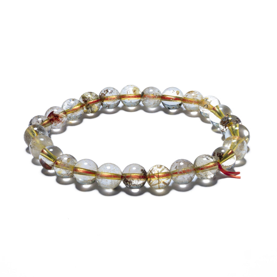 8 mm Edelstein-Armband ohne Geschenkbox – Goldener Rutilquarz