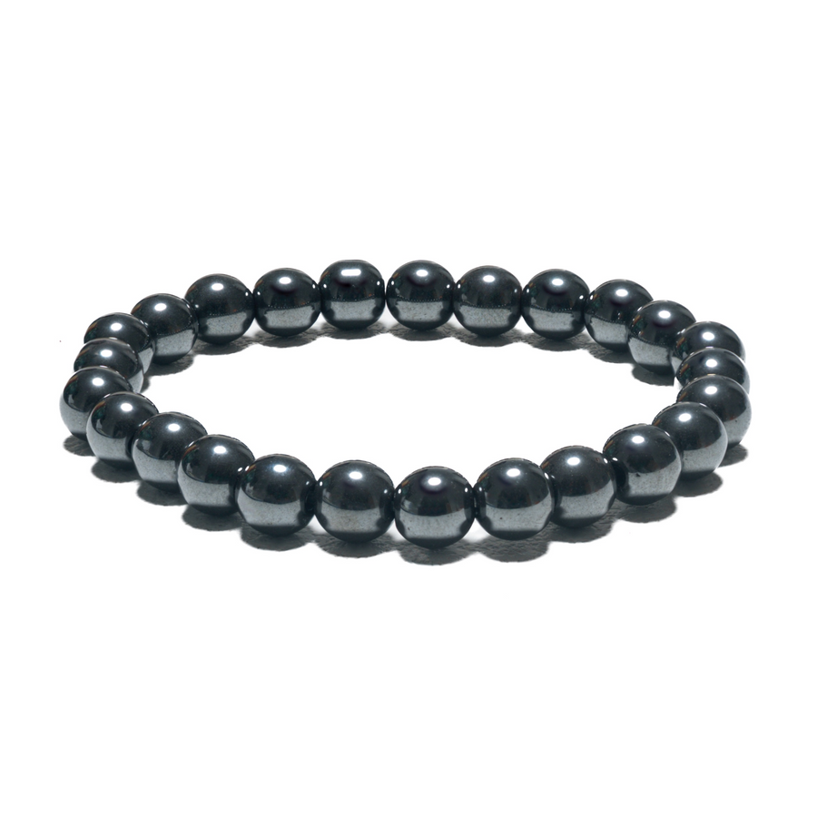 8 mm Edelstein-Armband ohne Geschenkbox – Hematit