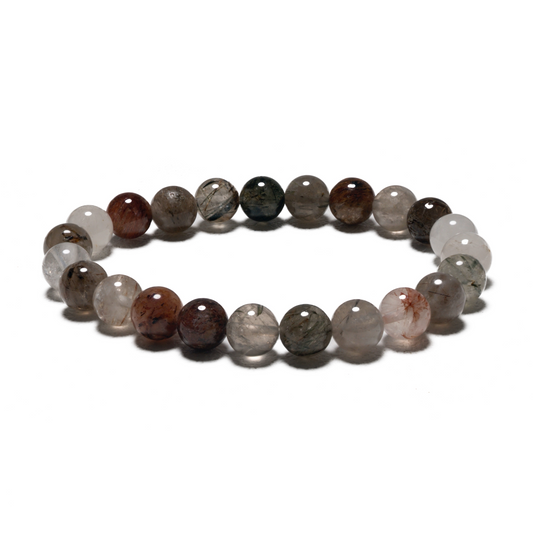 8 mm Edelstein-Armband ohne Geschenkbox – Rutil-Quarz