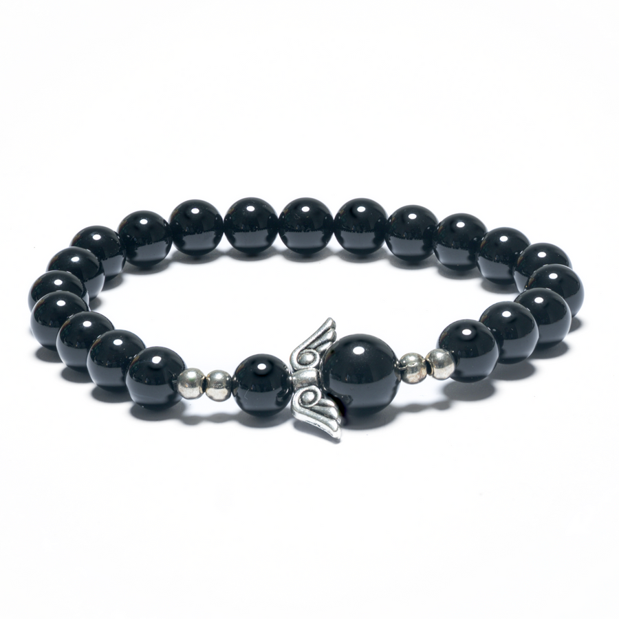 8mm Engelsarmband ohne Box - Onyx