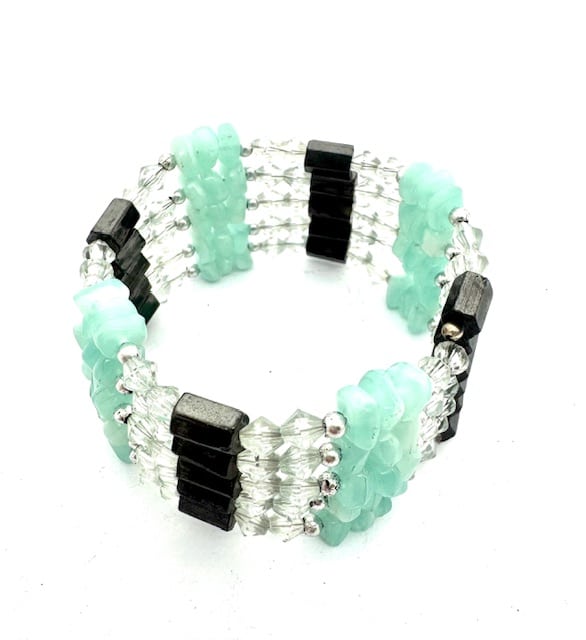 Amazonit Magnetisches Wickelarmband mit Perlen