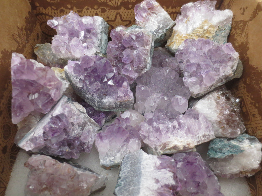 Natürliche Amethyst Kristallcluster (6 Stück)