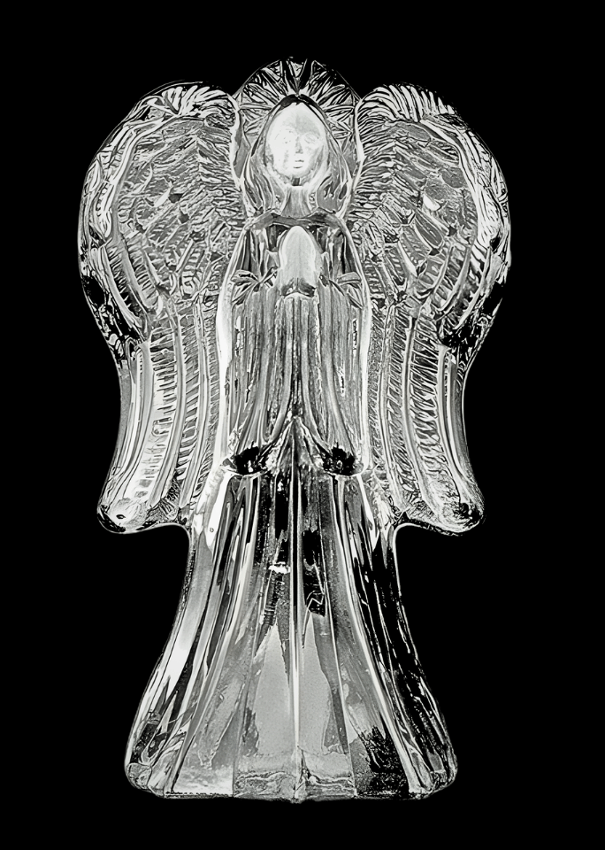 Betende Engel-Statue aus Kristallglas – 12 cm