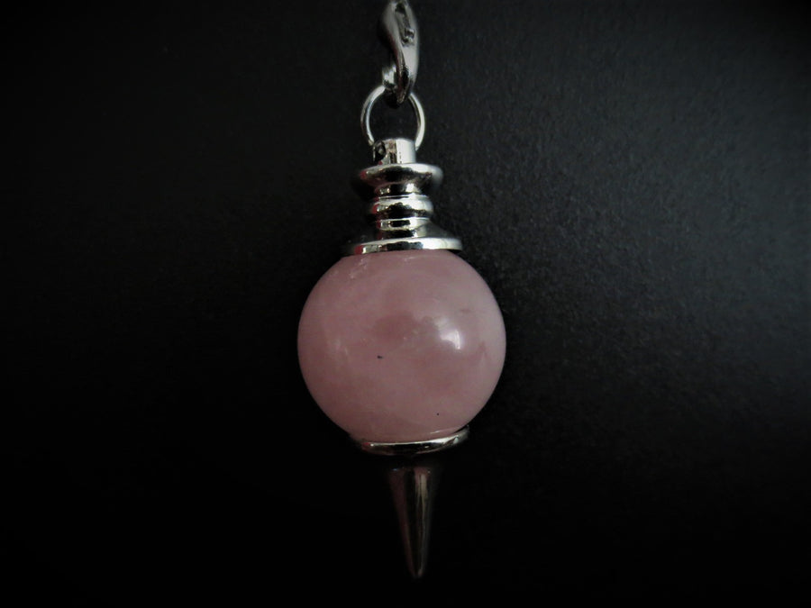 Rosenquarz Edelstein Pendelkugel