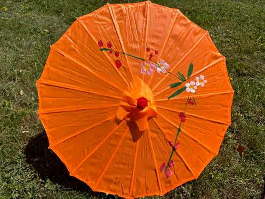 Chinesischer Sonnenschirm - Orange (Klein)