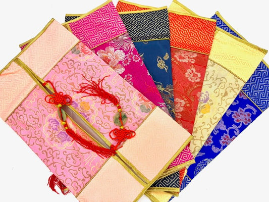 Asiatische Brokade-Taschentuchhülle – Set (6 Stück)