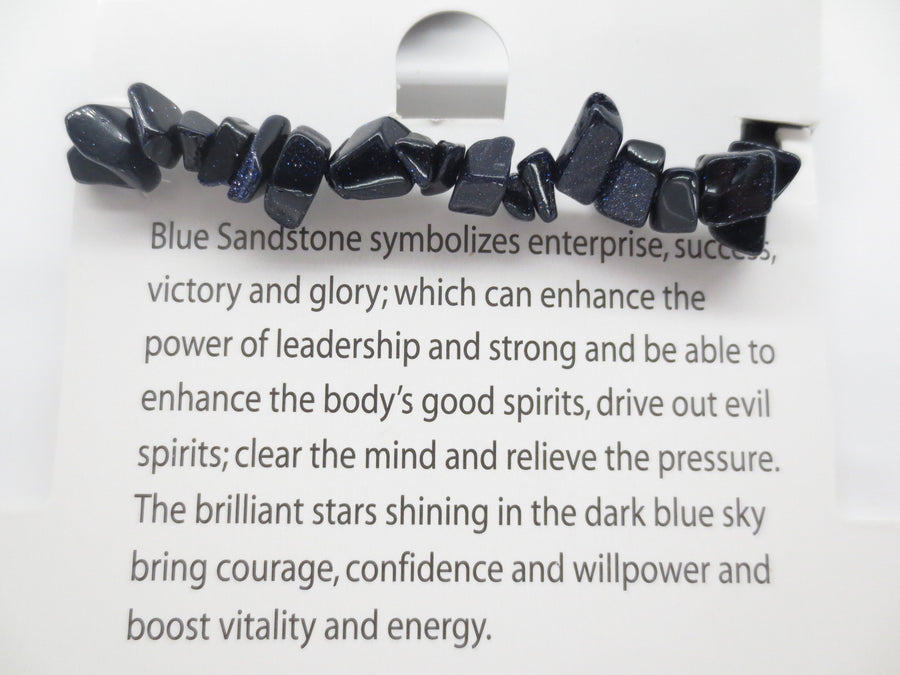 Edelstein-Splitarmbänder-Blau Sandstein (12 Stück)
