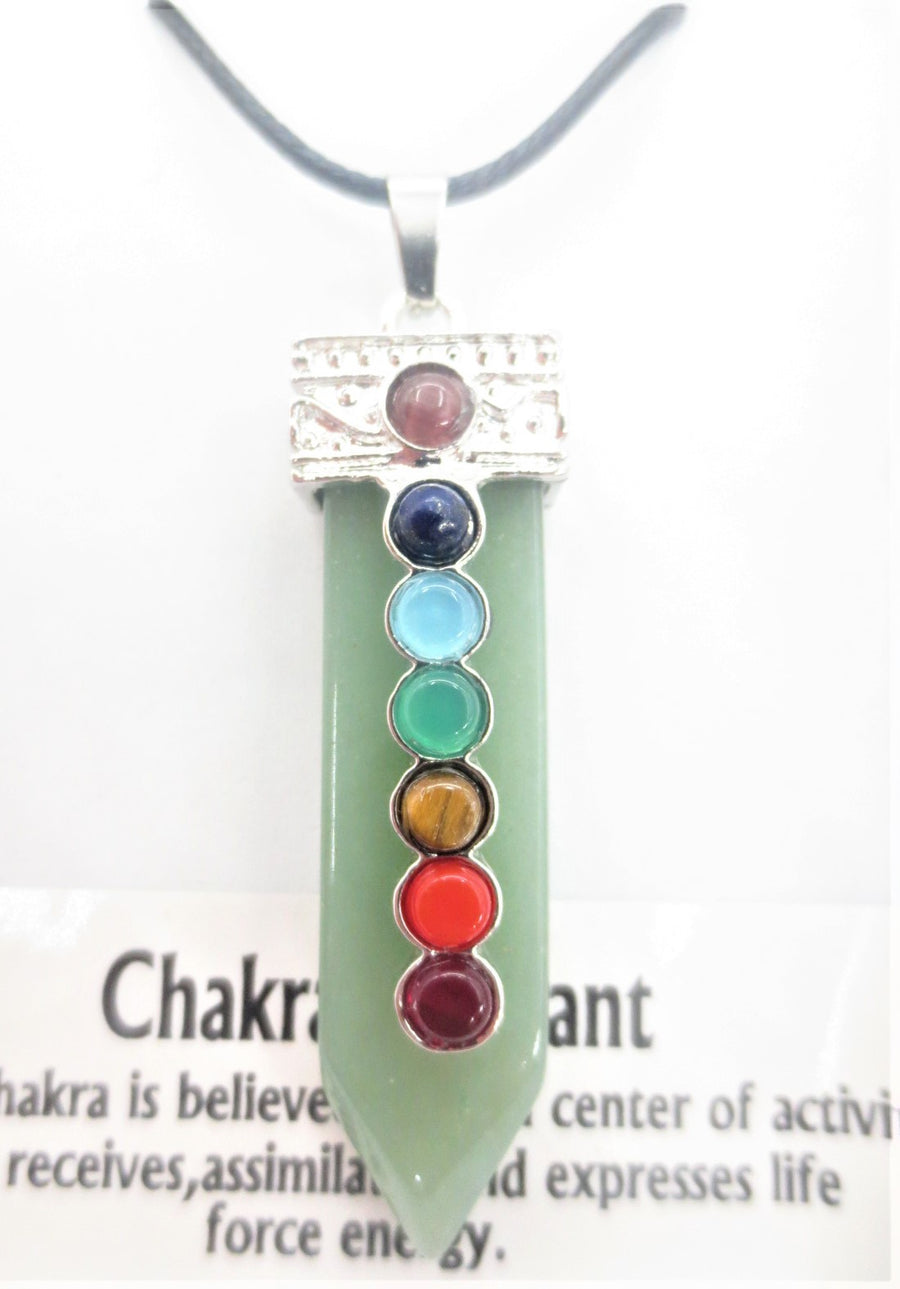 7 Chakra Edelstein Halskette Anhänger (I) - Aventurin