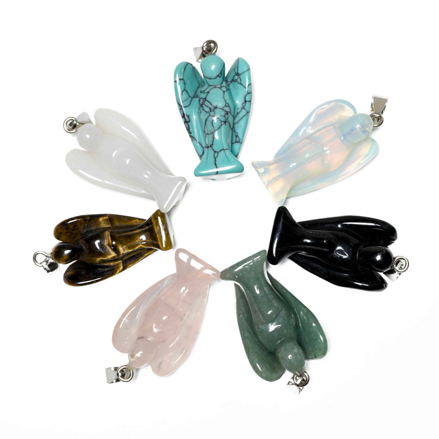 Edelstein Engel Anhänger Set (7 Stück)