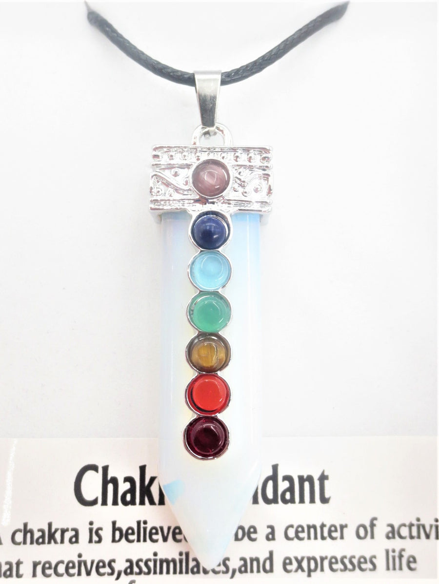7 Chakra Edelstein Halskette Anhänger (I) - Opal