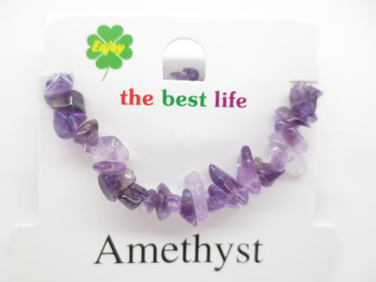 Edelstein-Splitarmbänder-Amethyst (12 Stück)