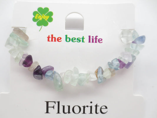 Edelstein-Splitter-Armbänder-Fluorit (12 Stück)