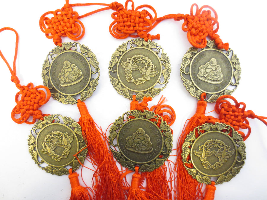 Glcksmnze Happy Buddha Anhnger Set von 6