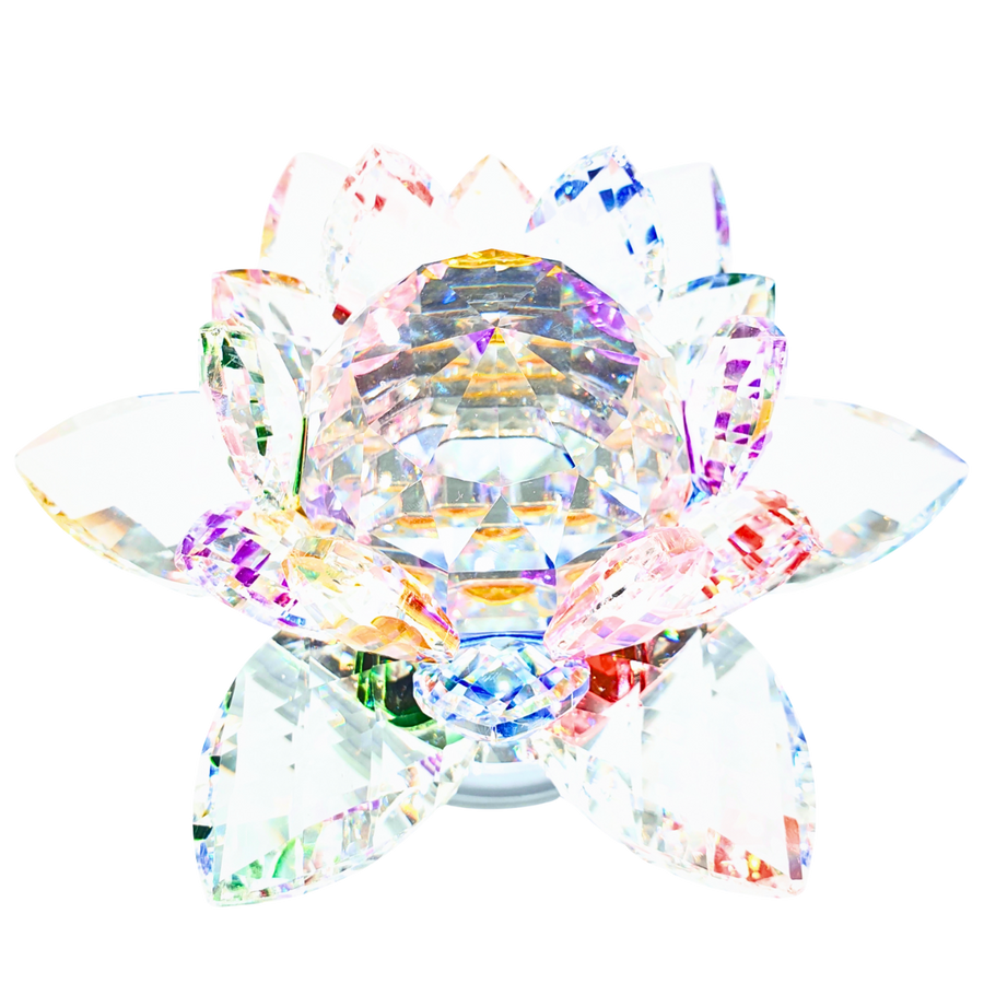 Mischfarbe Kristall Lotus Ornament auf Standaard (Medium)