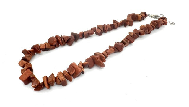 Großhandel 10 mm Einzelschleifen-Edelstein-Chip-Kette – Gold Sandstein