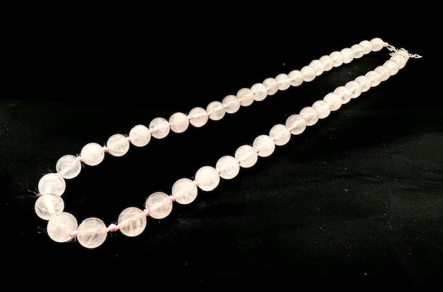 Groothandel – 8 mm Rozenkwarts Kralenketting (zonder doosje)