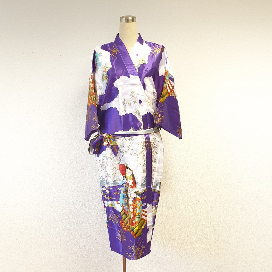 Grohandel - Japanischer Kimono Lang violett