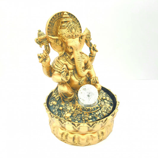 Meditations-LED-Beleuchtung Ganesha Goldbrunnen klein (16055)