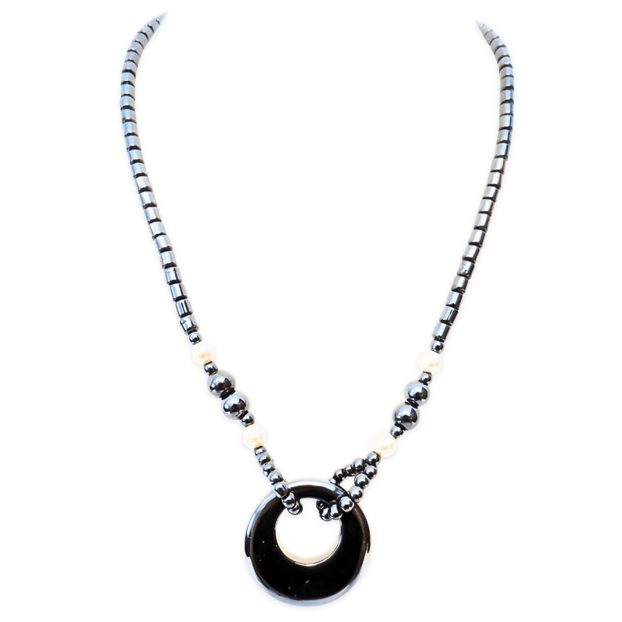 Hematit kette mit Perle