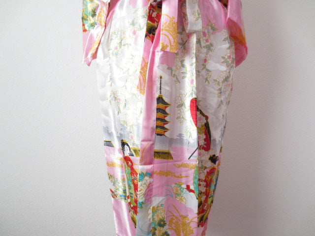 Japanischer Kimono lang hellrosa