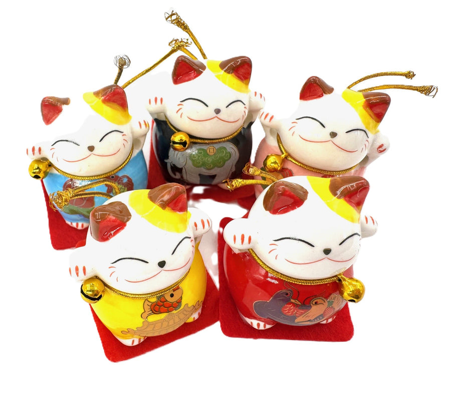 Japanisches Glückskatzen-5er-Set (I)