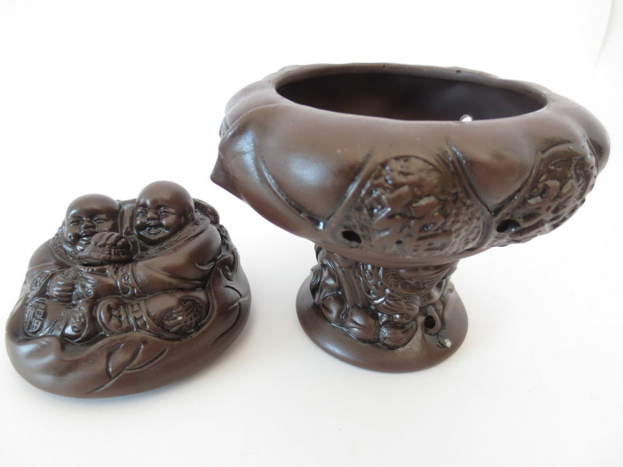 Lachender Buddha Keramik-Räucherkegelbrenner