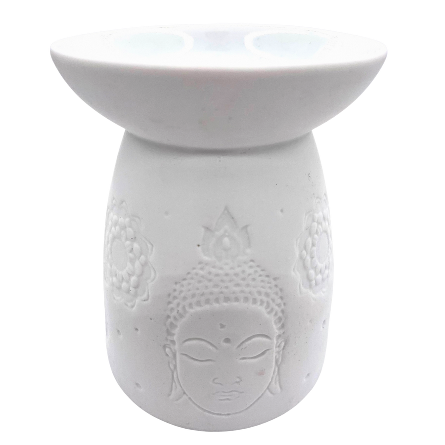 Keramik-Ölbrenner Weißer Thai-Buddha 13 cm