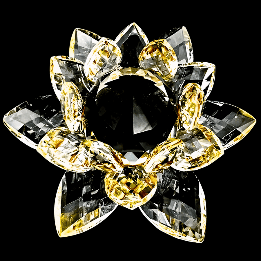Kristall-Lotus Gelb 10 cm (klein)