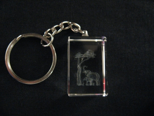 Kristall Elefant Schlüsselanhänger Set – (6 Stück)