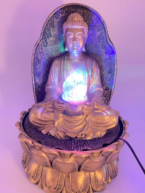Meditations-LED-Beleuchtung Buddha Golden Fountain Groß (17037)