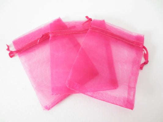 Organzabeutel 10 x 15 cm - Fuchsia (100st)
