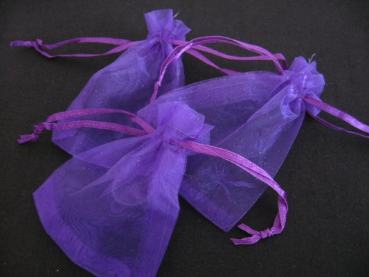 Organzabeutel 10 x 15 cm - Dunkel Violett (100st)