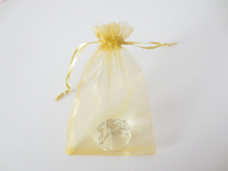 Organzabeutel 7,5 x 10 cm - Gold (100 Stück)