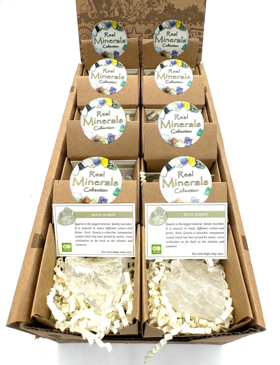 Natürliche Bergkristall Cluster Set (16 Stück)