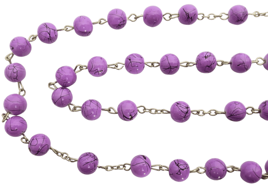 Rosenkranz lila rund luxuris