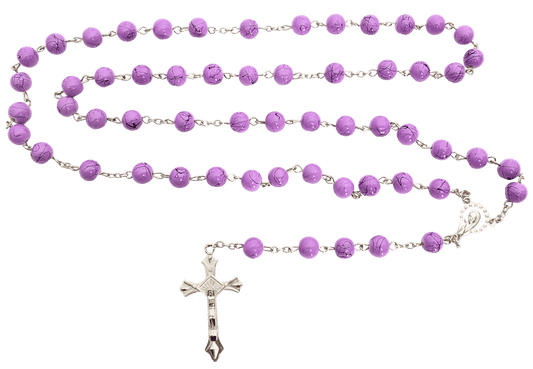 Rosenkranz lila rund luxuris