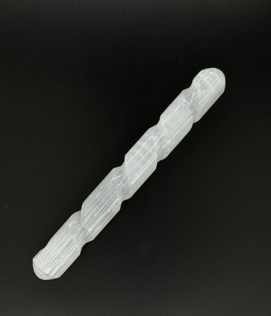 Selenit Spiral Massage-Stab (AA Qualität)