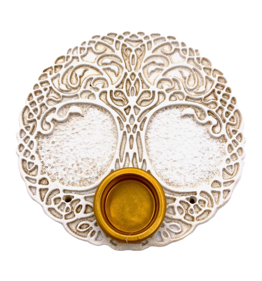 Weißer Baum des Lebens-Räucherhalter für Stäbchen & Kegel Set (6 stück)