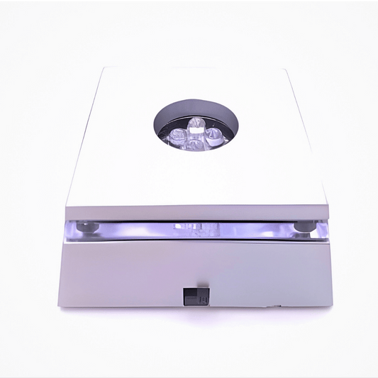 Silberne quadratische Display-Lichtbasis – 6,8 cm