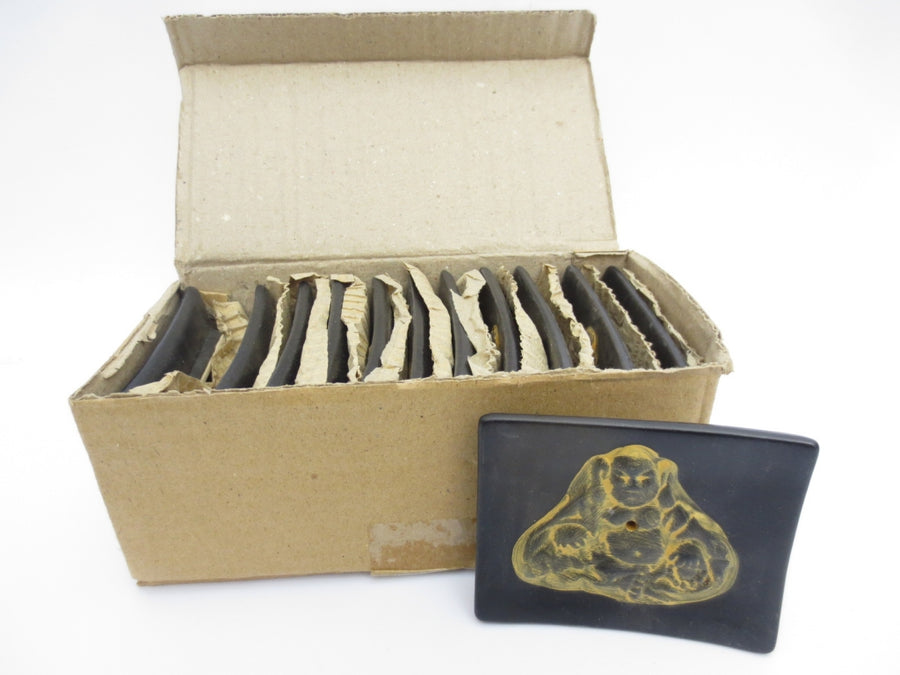 Schwarzer Quadratischer Buddha-Räucherhalter für Stäbchen Set (6 stück)