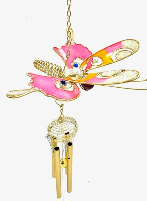 Schmetterlings-Windspiel - Rosa
