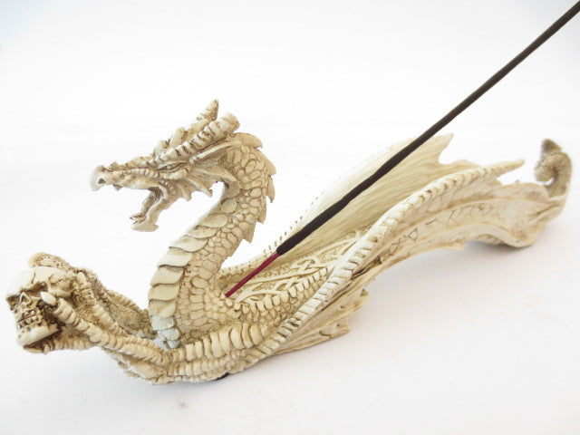 Weißer Drachen Räucherstäbchenhalter (II)