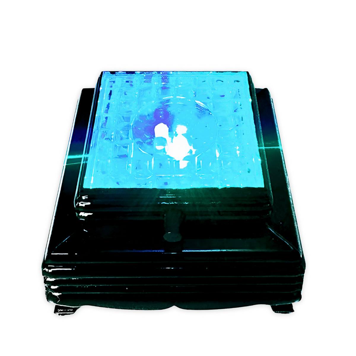 Schwarze Lichtbasis für Kristalle – 8 cm